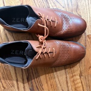 Cole Haan brown leather oxfords 2.zero grand laser wing tip slip on sz 12